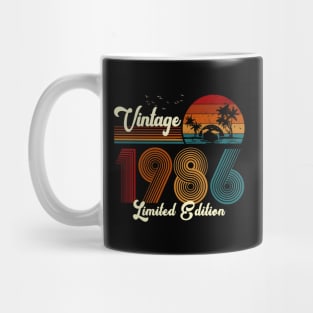 Vintage 1986 Shirt Limited Edition 34th Birthday Gift Mug